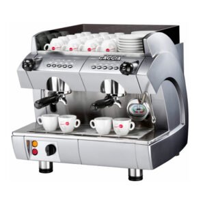 Gaggia GD 2 Group mesin espresso komersial premium Italia dengan dual group head, steam wand profesional, dan boiler besar untuk coffee shop dan cafe.
