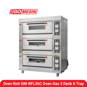 Oven Roti GM-RFL36C Oven Gas 3 Deck 6 Tray Go Mesin