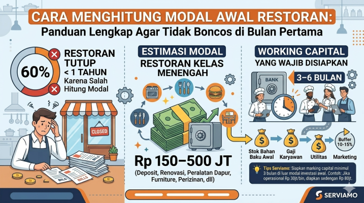 Cara Menghitung Modal Awal Restoran - F&B Bisnis Tips - Serviamo