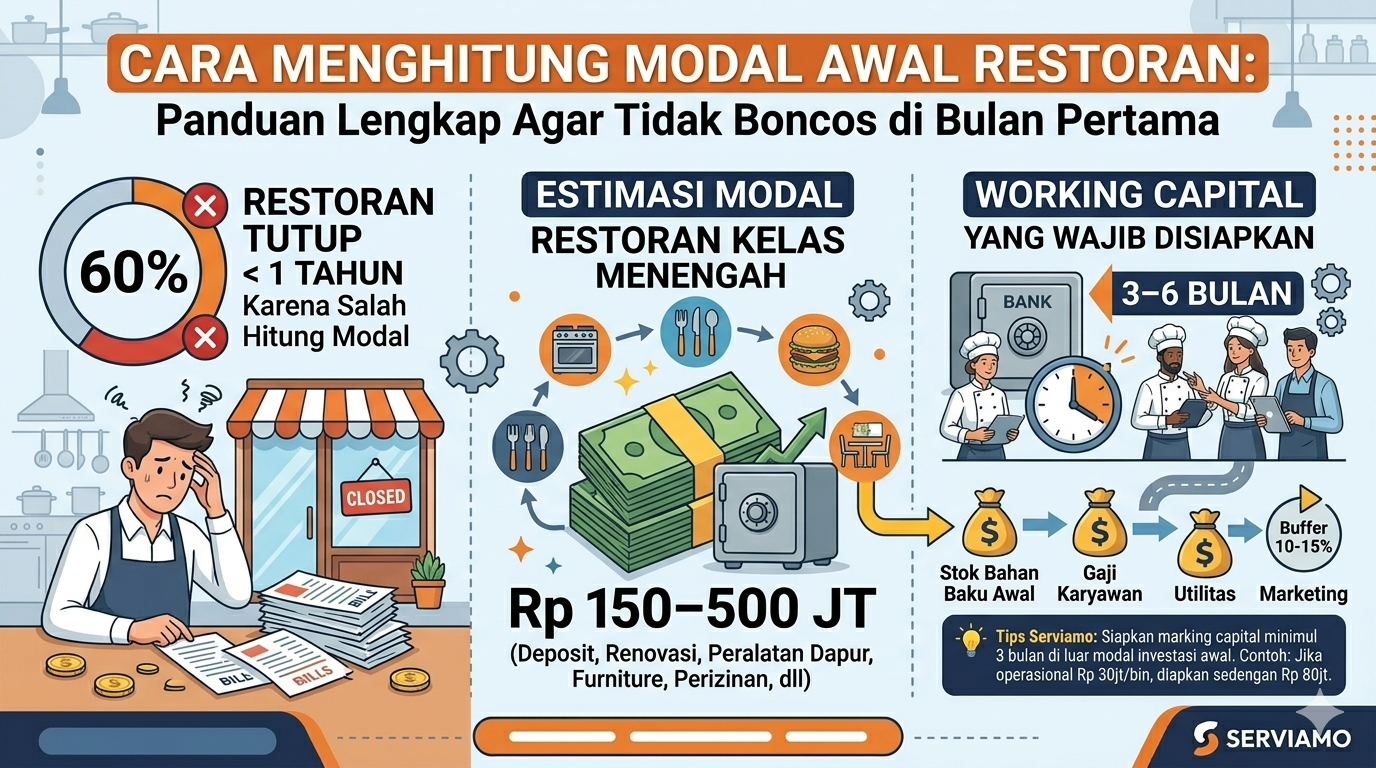 Cara Menghitung Modal Awal Restoran - F&B Bisnis Tips - Serviamo