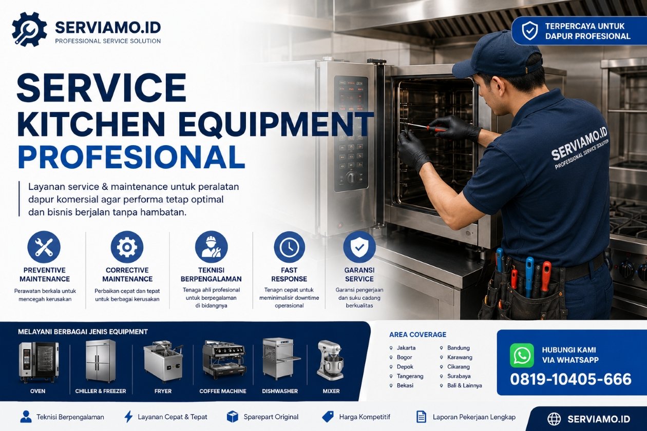 Teknisi Service Kitchen Equipment Profesional SERVIAMO