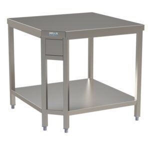 Corner Work Table W/o Backsplash Serviamo Stainless CWT-9
