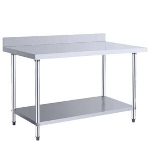 Work Table With Backsplash Serviamo Stainless
