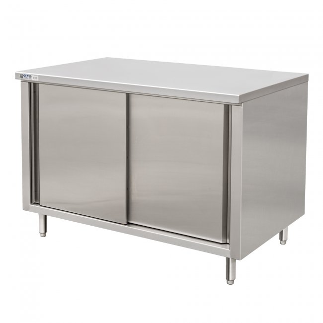Work Table Enclosed With Sliding Door Serviamo Stainless