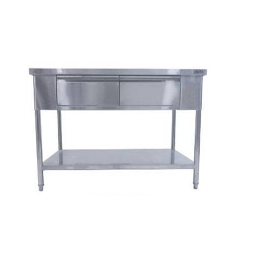 Enclosed Base Work Table Serviamo Stainless